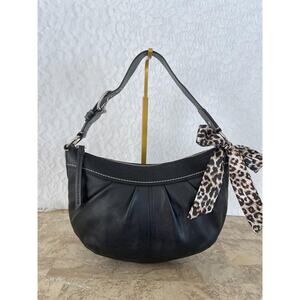 Coach Ergo Pleated hobo/soho black Leather Shoulder Bag